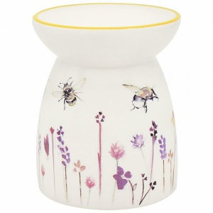 Busy Bees Ceramic Oil Burner Wax Melt Warmer Tealight Candle Watercolour Bee
