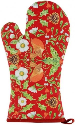 William Morris Christmas Berry Thief Single Oven Mitt Glove