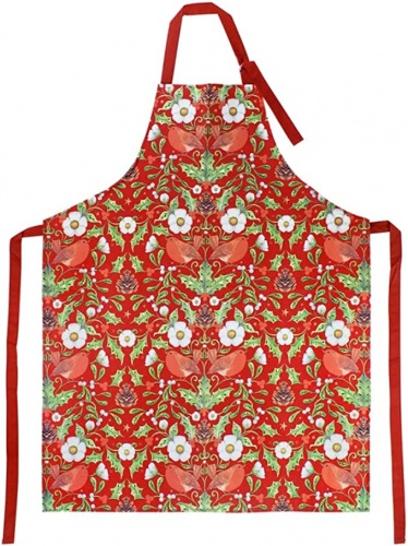 William Morris Christmas Berry Thief Adult 100% Cotton Apron