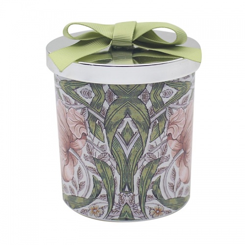 William Morris Pimpernel Candle with Lid Fresh Linen