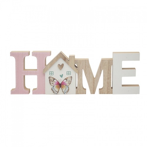 Butterfly Home Large wooden freestanding plaque