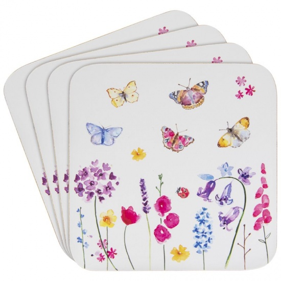 Butterfly Garden Set Of 4 Coasters