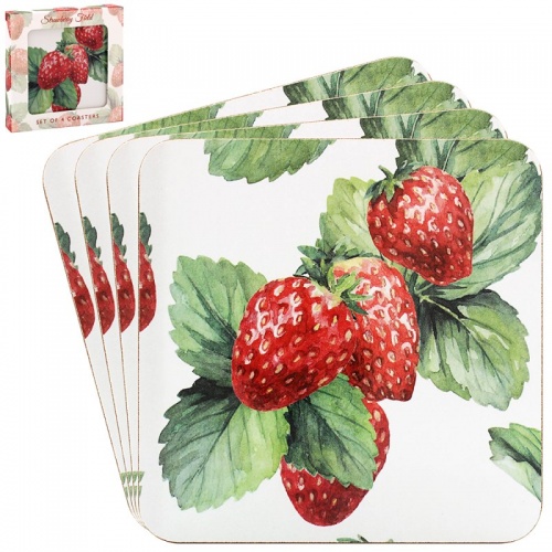 Strawberry Field Set Of 4 Coasters