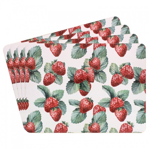 Strawberry Field Set Of 4 Placemats
