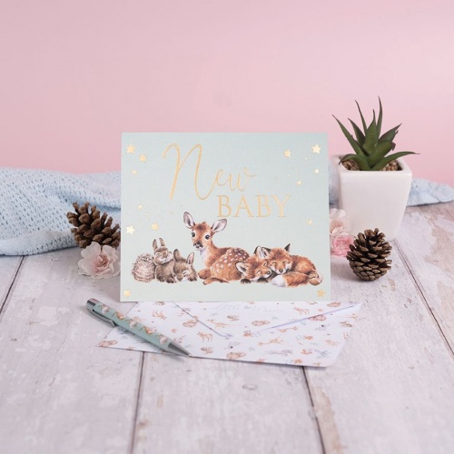 Wrendale Designs Little Forest New Baby Card Woodland Animals