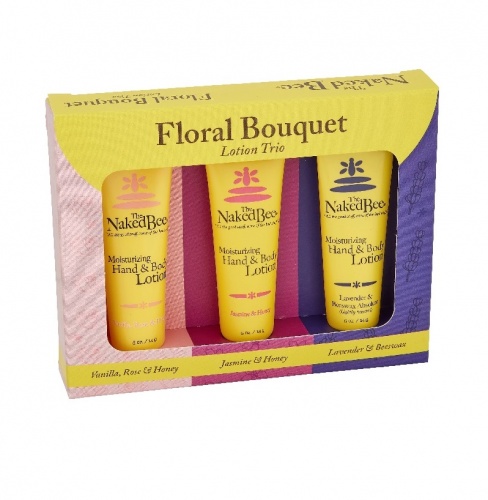 The Naked Bee Floral Bouquet Lotion Trio Hand & Body Lotion Set