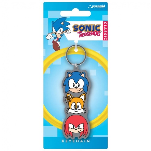 Sonic The Hedgehog Trio Stack PVC Keychain