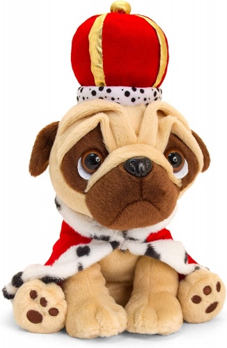 Keel Toys King Pugsley Pug 20cm Plush Dog Soft Toy