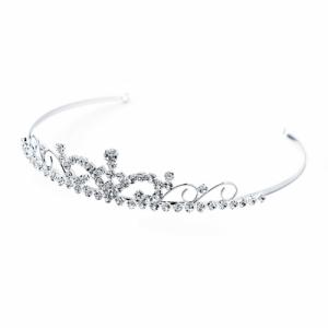 Silver Crystal Swirl Tiara