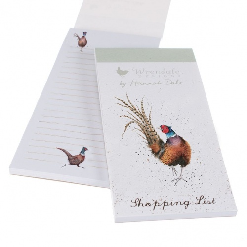 Wrendale Designs Pheasant Ready For My Close Up Shopping List Pad