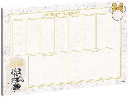 Disney Minnie Mouse A4 Weekly Calendar Planner Desk Organiser Pad