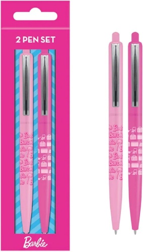 Barbie World Set of 2 Pen Ballpoint Pens Gift Boxed