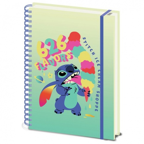 Disney Lilo and Stitch 626 Flavours A4 Hardback Wiro Notebook