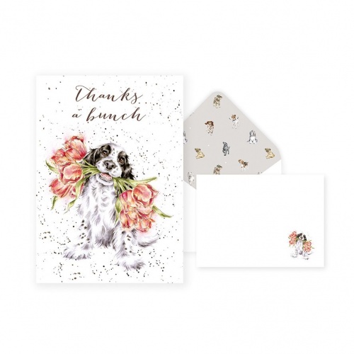 Wrendale Designs Blooming with Love Dog Thank You Note Writing Set
