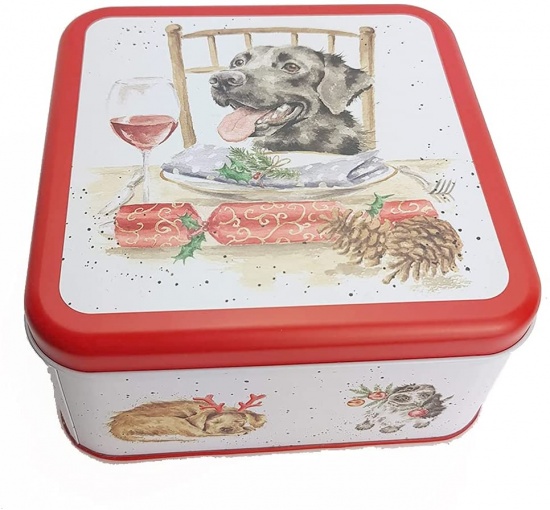 Wrendale Designs A Dog's Life Christmas Storage Tin Cake Cookies